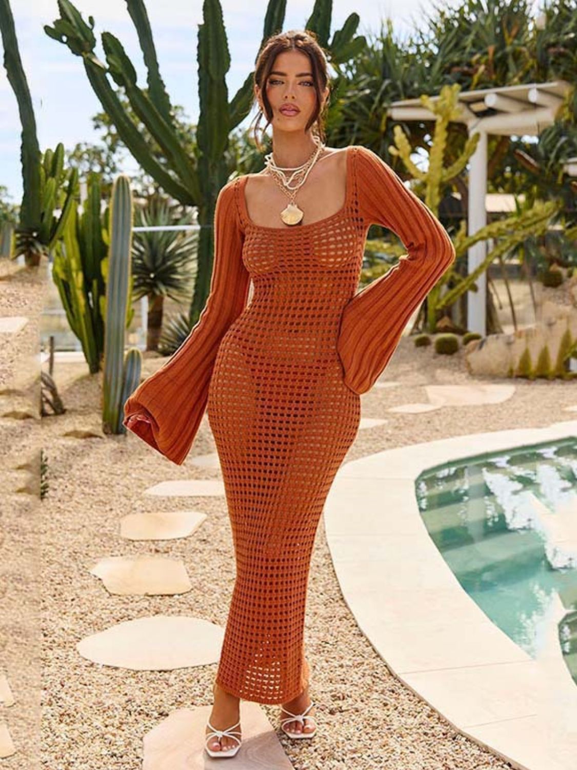 Open Knit Dress Front